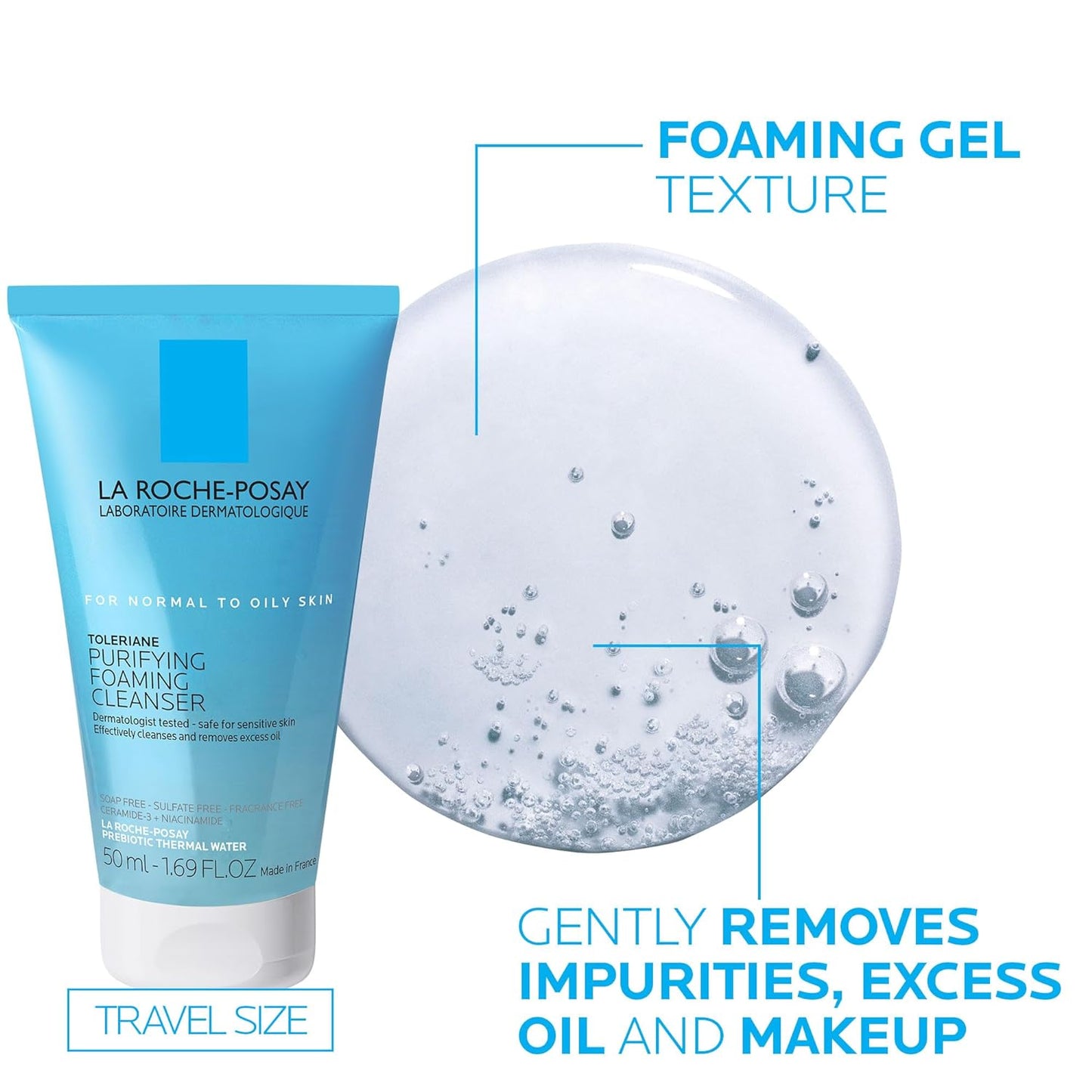 Toleriane Double Repair Face Moisturizer, Daily Moisturizer Face Cream with Ceramide and Niacinamide for All Skin Types, Oil Free, Fragrance Free
