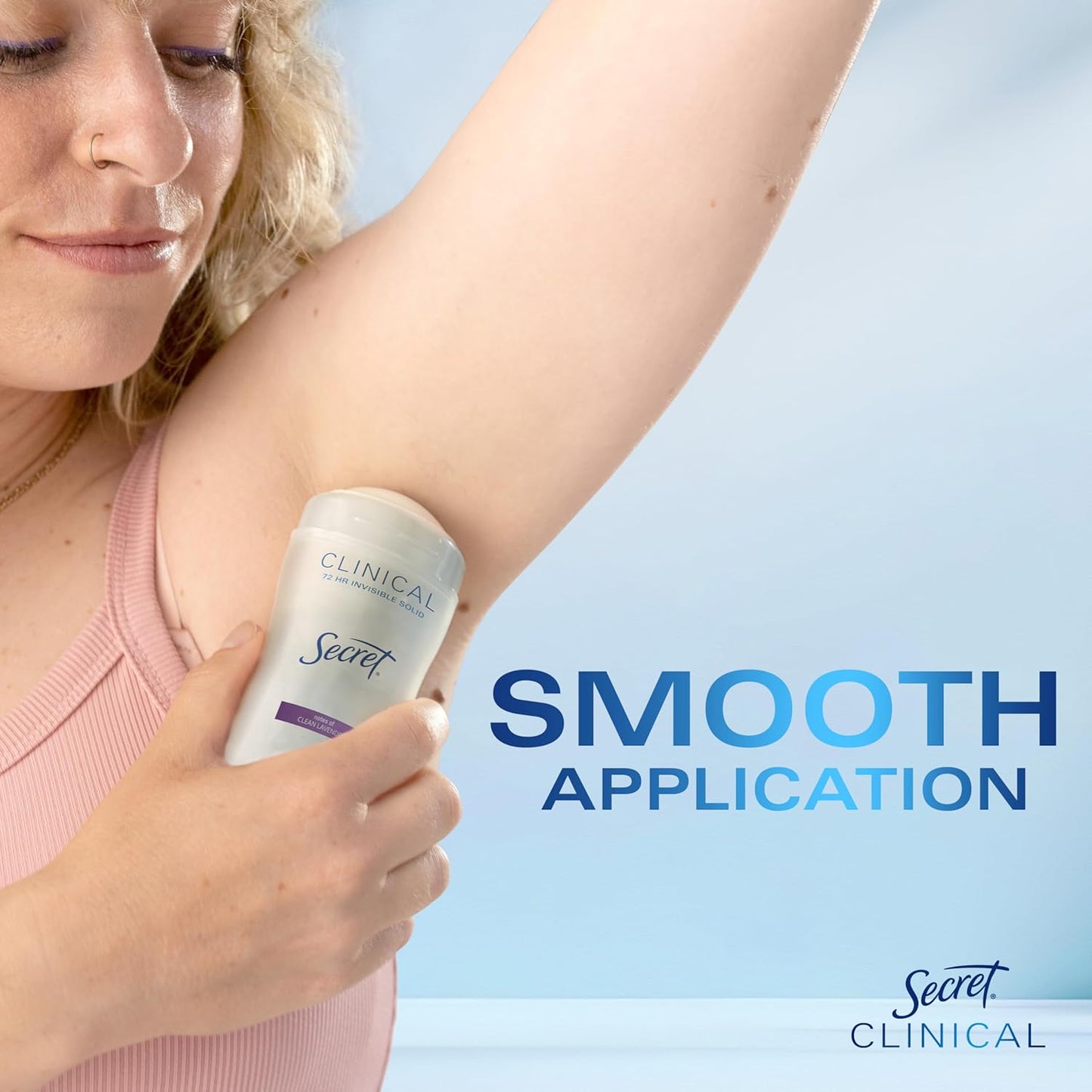 Clinical Strength Antiperspirant Deodorant for Women, 3X Stress Protection, 72Hr Sweat & Odor Protection, PH Balancing Minerals, Invisible Solid, Clean Lavender Scent, 2.6 Oz