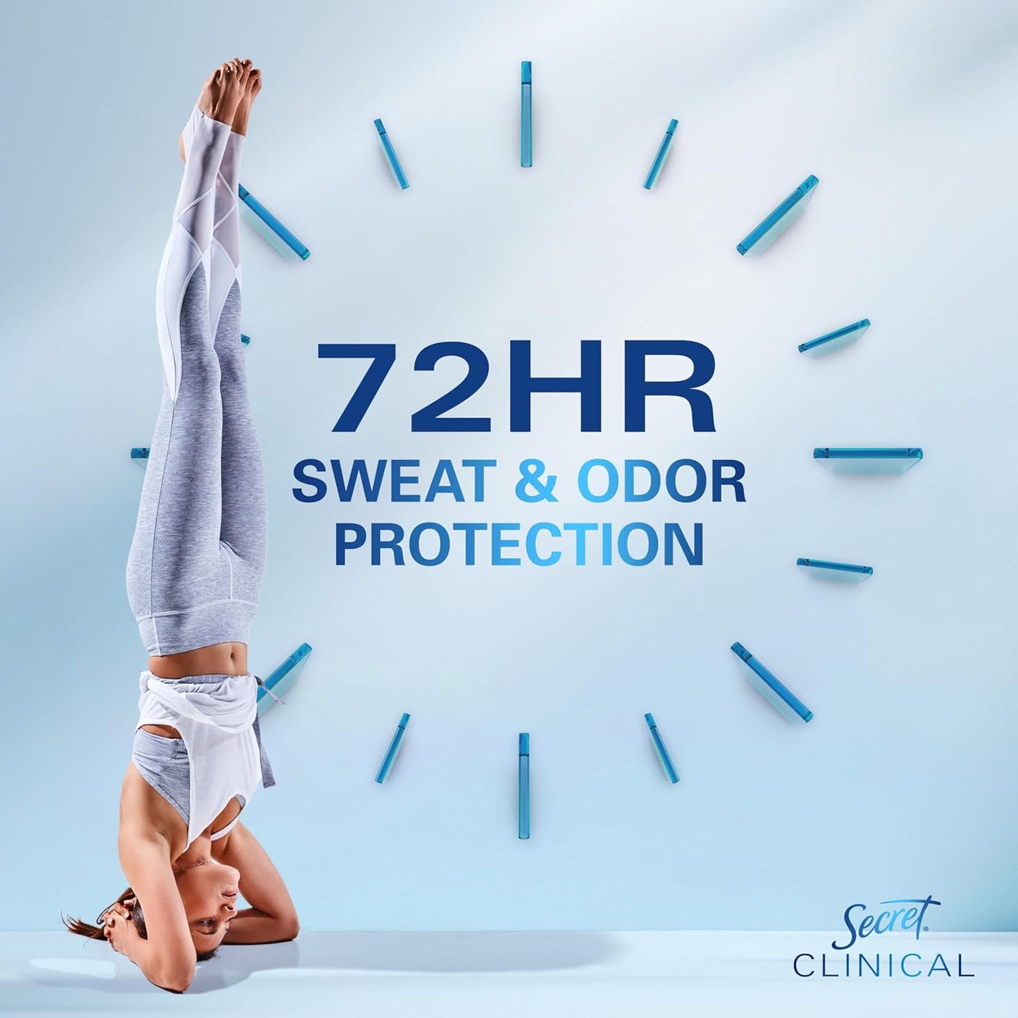 Clinical Strength Antiperspirant Deodorant for Women, 3X Stress Protection, 72Hr Sweat & Odor Protection, PH Balancing Minerals, Invisible Solid, Clean Lavender Scent, 2.6 Oz