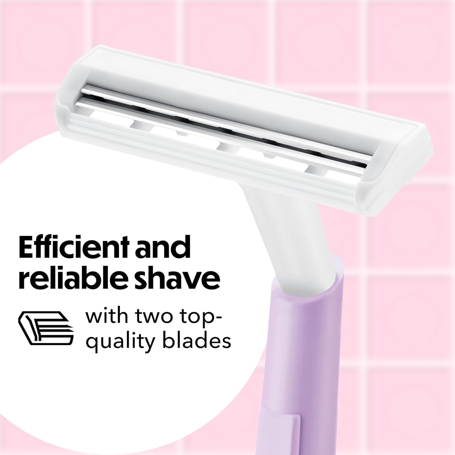 Silky Touch Women'S Disposable Razors, with 2 Blades, Pretty Pastel Razor Handles, 40 Count Value Pack of Womens Razors