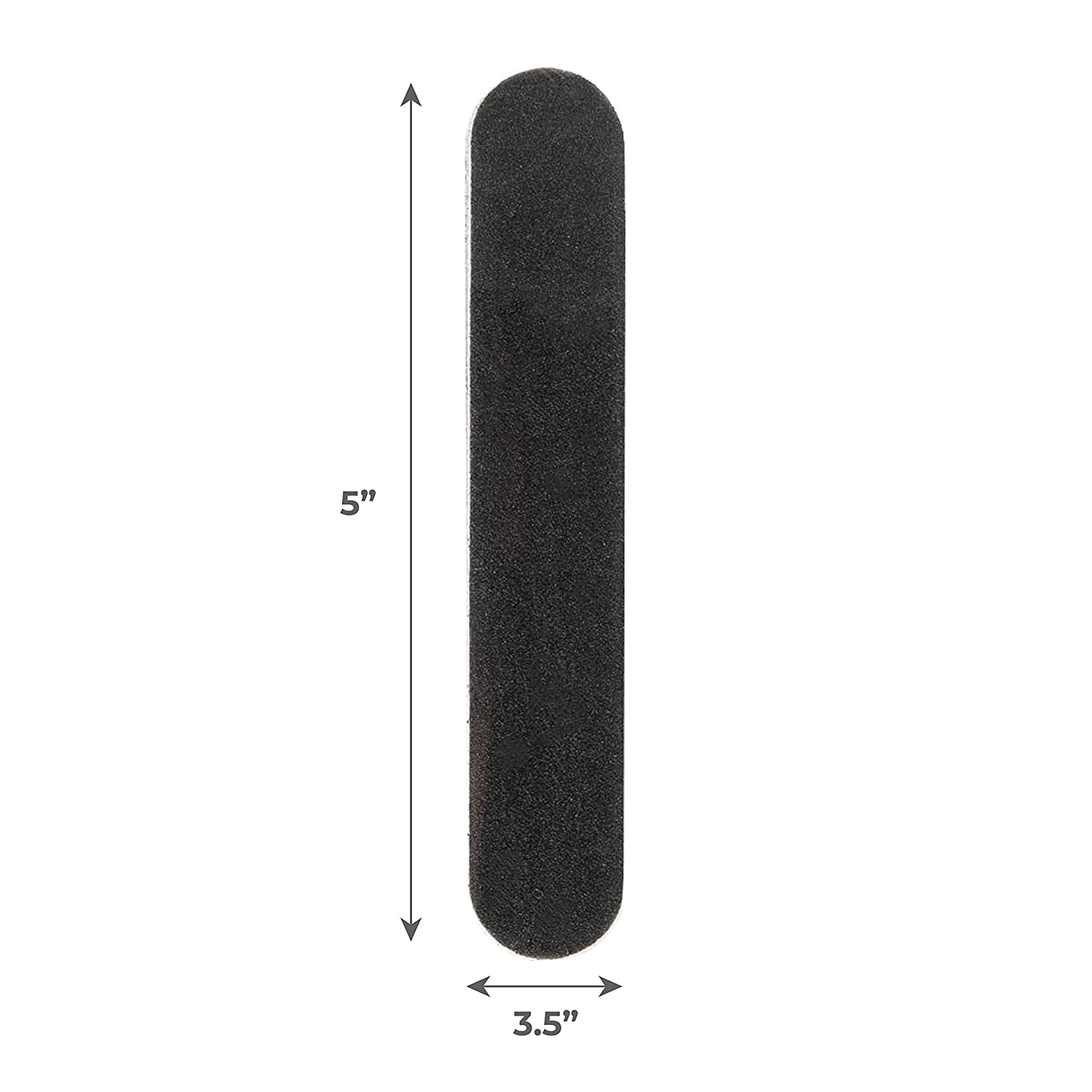 Mini Foam Board, Black, 100/180 Grit, Double-Sided Manicure Nail File, Individually-Wrapped, 3.5” L X .5” W, 50-Count