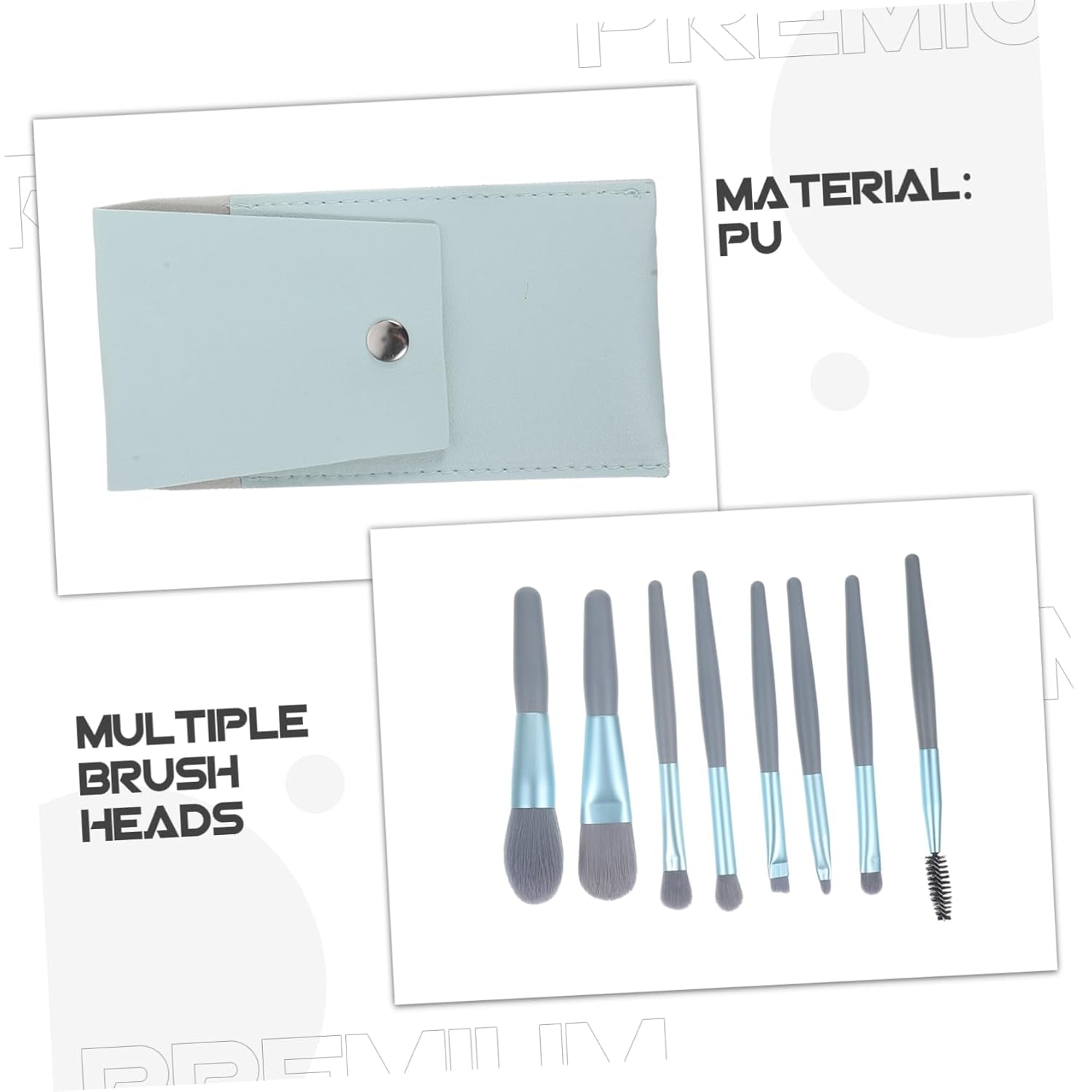 1Set Makeup Brush Beginners Soft Bristle Tools Shaped Bag Travel-Friendly Cosmetic Supplies for Girl Makeup Powder Application